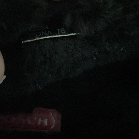 Coach Fiona Printed Fur Lined Shearling Moccasin Slippers Sz:7M - Picture 6 of 6